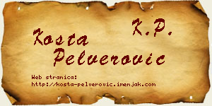 Kosta Pelverović vizit kartica